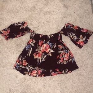 Billabong Off The Shoulder Floral Top